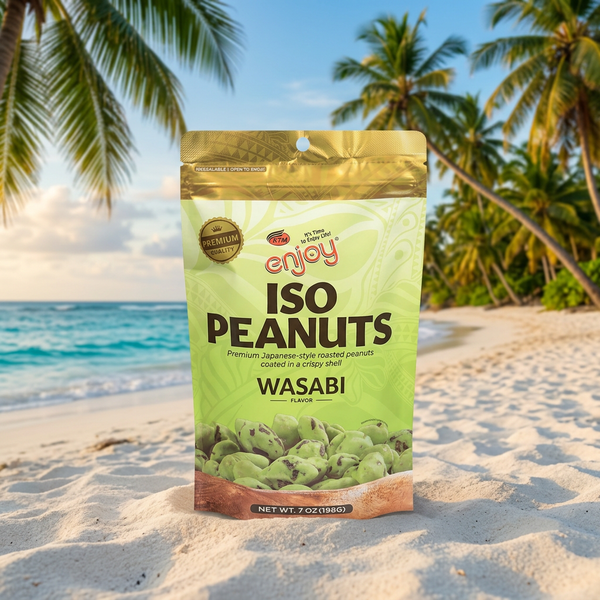 Enjoy Iso Peanuts Wasabi, Spicy Crunchy Snack, 7oz Bag