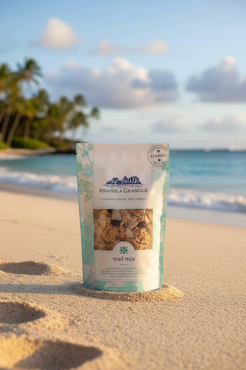 Anahola Granola Trail Mix - Island-Crafted 12oz Bag | Handmade on Kauai with Hawaiian Honey