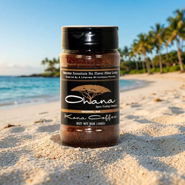 Ohana Spice Trading Company Kona Coffee Rub, Deep Roasted & Sweet, 5 oz