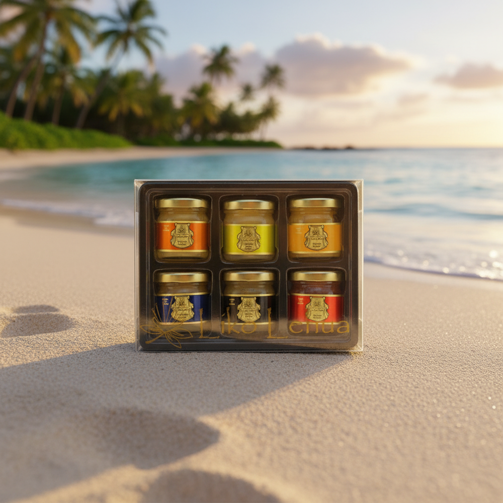 Liko Lehua Hawaiian Gourmet Fruit Butter 6-Flavor Sampler Gift Set