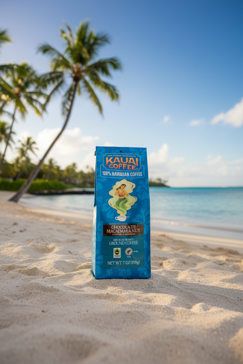 Kauai Coffee Chocolate Macadamia Nut - Premium Hawaiian Island-Crafted Ground Coffee