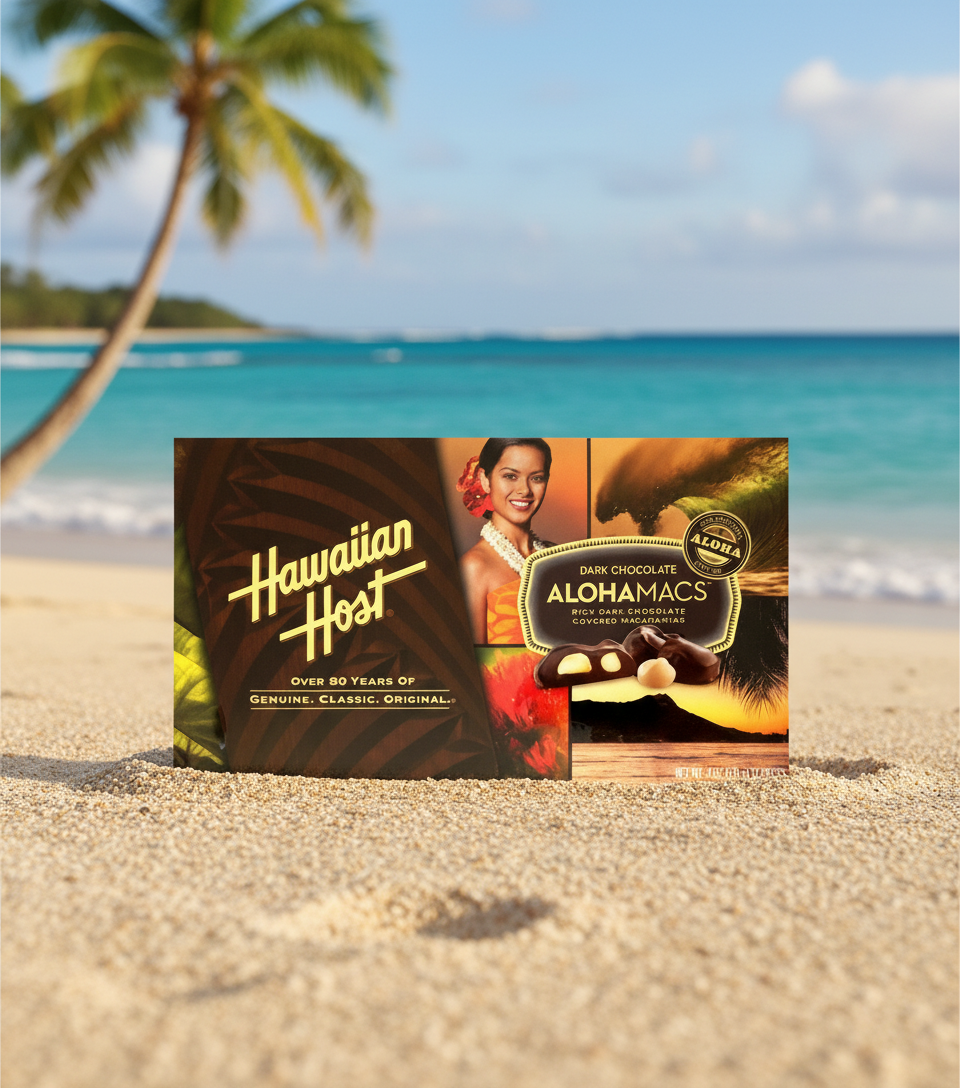 Hawaiian Host Dark Chocolate Covered Macadamia Nuts - 2 Box Value Set