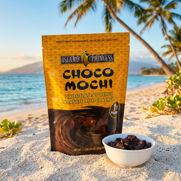 Island Princess Choco Mochi, Milk Chocolate Covered Japanese Rice Crackers, 1.5 Lb