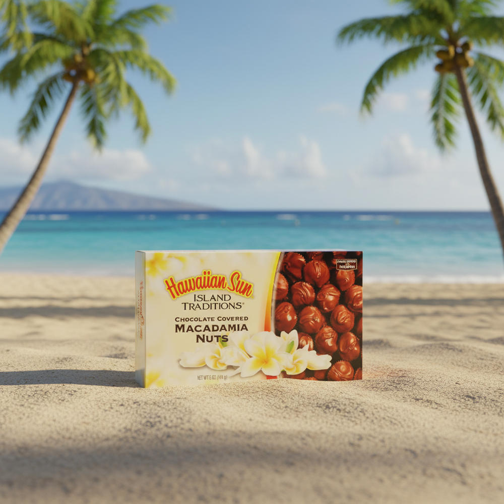 Hawaiian Sun Milk Chocolate Covered Macadamia Nuts - Authentic Island-Crafted Treat (5 oz)