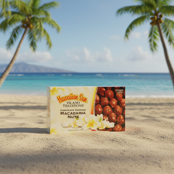 Hawaiian Sun Milk Chocolate Covered Macadamia Nuts - Authentic Island-Crafted Treat (5 oz)