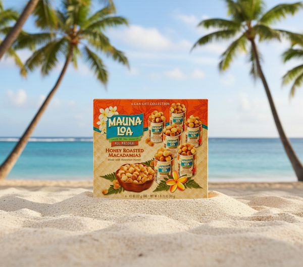 Mauna Loa Honey Roasted Macadamias - 4.5oz Cans (Pack of 6) | Premium Island-Crafted Snacks