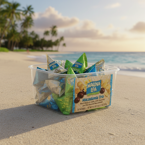 Mauna Loa Premium Hawaiian Roasted Macadamia Nuts Trio Variety Pack, 36ct of 5oz Pouches ✈️ Arrives in 2 Days — FREE