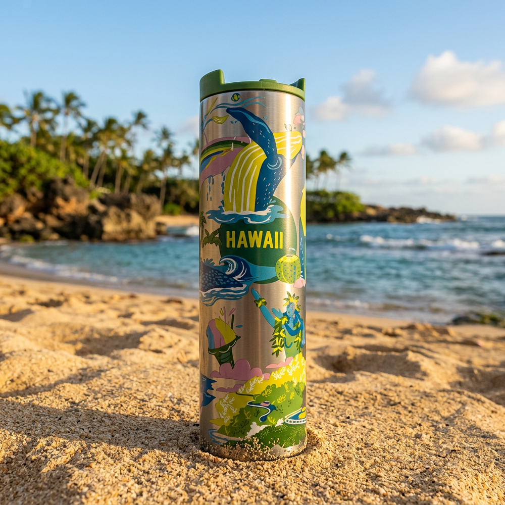 Starbucks Hawaii Discovery Series Stainless Steel Tumbler, 16 oz Travel Thermos