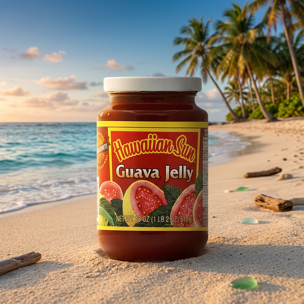 Hawaiian Sun Guava Jelly, Authentic Island Fruit Spread, 8 oz Jar