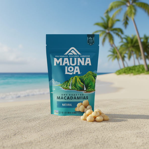 Mauna Loa Unsalted Dry Roasted Macadamia Nuts - 7oz Resealable Bag - Premium Hawaiian Keto & Paleo Healthy Snack