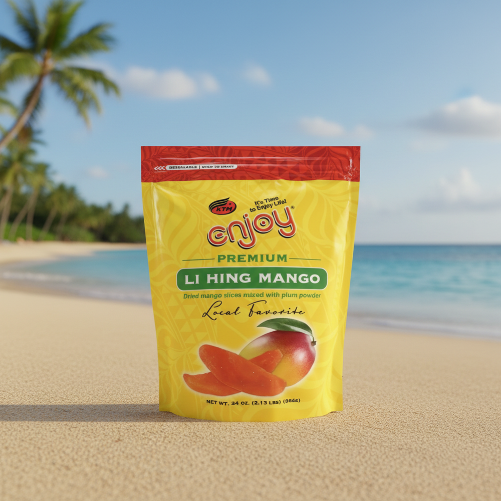 Enjoy Li Hing Mango - Large 40oz Jar (2.5lbs) - Authentic Hawaiian Style Sweet & Tangy Dried Fruit Snack