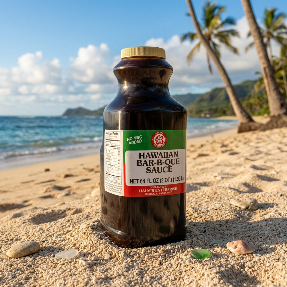 Halm's Hawaiian Bar-B-Que BBQ Sauce, Large 64 oz 2-Pack