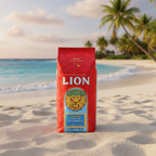 Lion Coffee, Arabica Coffee Beans, Light Roast Whole Bean Coffee, Vanilla Macadamia Flavor, A Taste of Aloha, 24 Ounce Bag