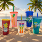 Starbucks Hawaii Collection - Exclusive 24oz Reusable Cold Cups (5-Pack Set)