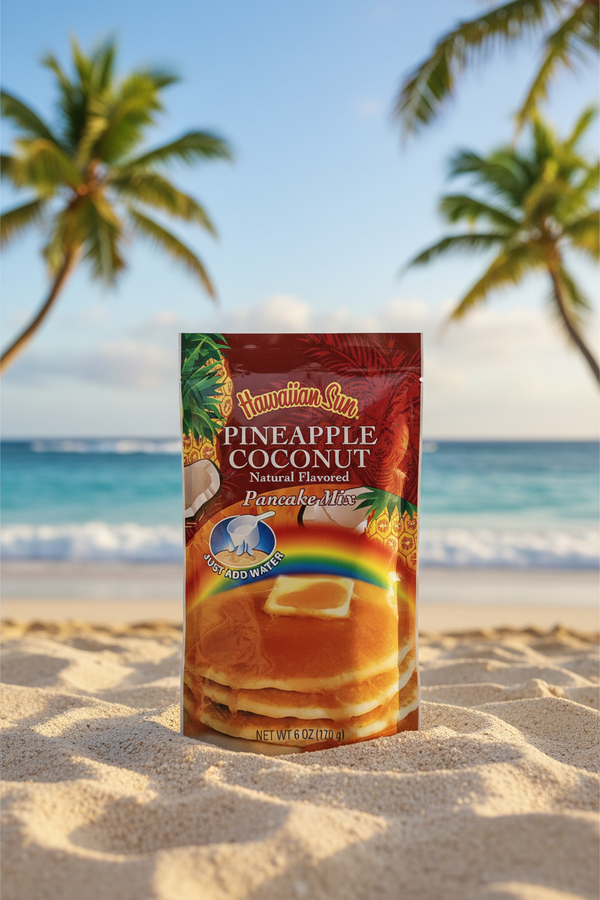 Hawaiian Sun Pineapple Coconut Pancake Mix, All-Natural, 6 oz