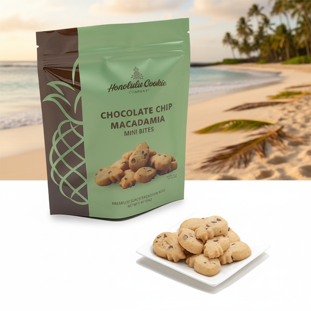 Honolulu Cookie Chocolate Chip Macadamia Mini Bites - 7oz Resealable Snack Pack
