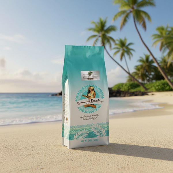 Hawaiian Paradise Coffee Paradise Roast - Premium 100% Arabica Ground Coffee - Smooth Medium Roast, 24 oz