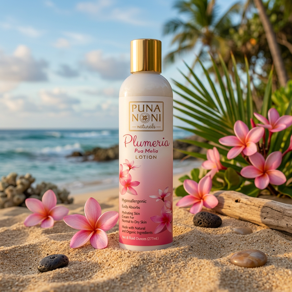 Puna Noni Lotion Plumeria, Pure Hawaiian Noni, 8 fl oz