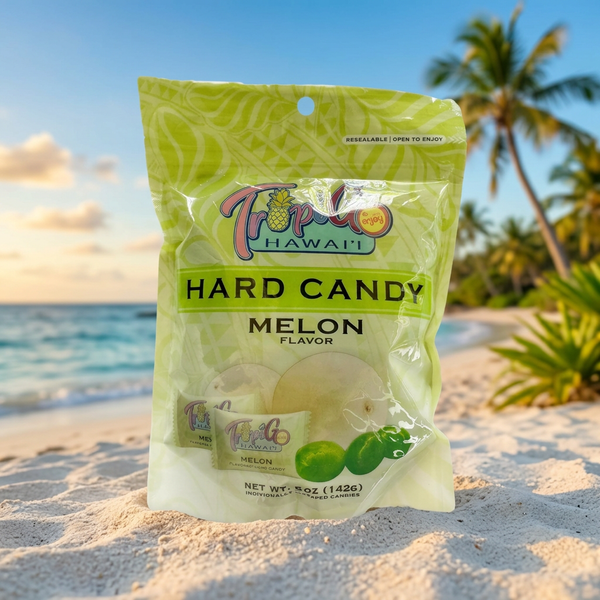 TropiGo Hawaii Tropical Hard Candy, Melon Flavor, 6 oz Bag