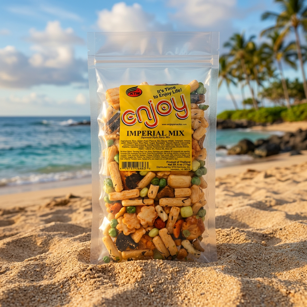 Enjoy Imperial Mix Japanese Style Party Mix, Savory Crunchy Snack, 10 oz Bag