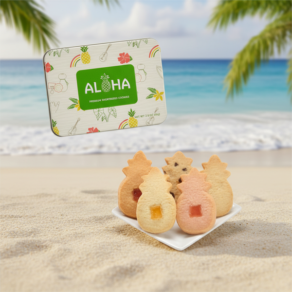 Honolulu Cookie Company Aloha Tin (6-Piece) - Signature Island Shortbread Assortment
