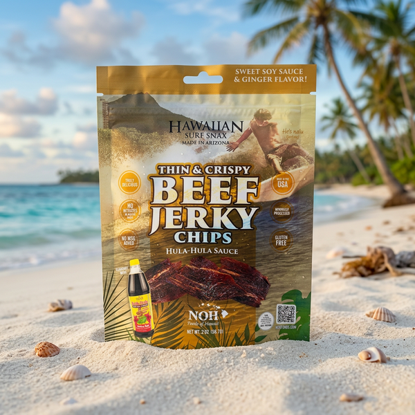 NOH Hula Hula Beef Jerky Chips, Thin & Crispy, 2 oz