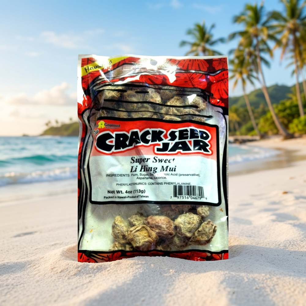 Aloha Gourmet Super Sweet Li Hing Mui Seed, Traditional Hawaiian Snack, 4 Oz