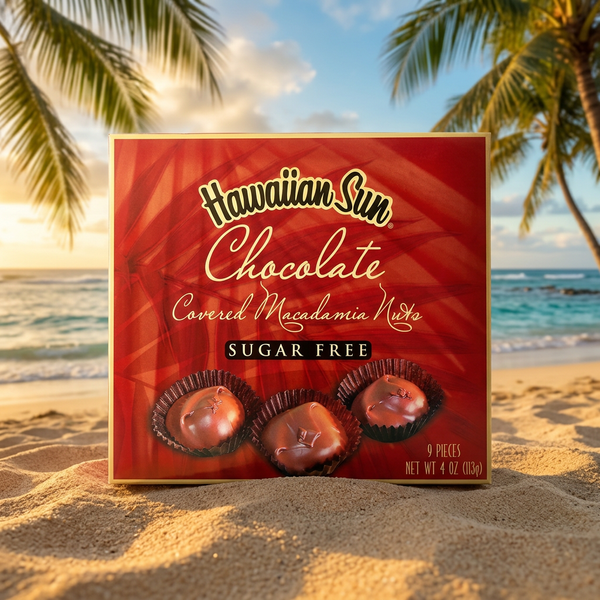 Hawaiian Sun Sugar-Free Milk Chocolate Macadamias, No Added Sugar, 4 oz