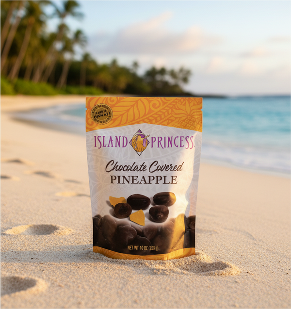 Island Princess Chocolate Covered Pineapple, Island-Made, 10 oz
