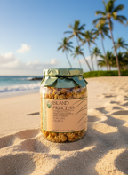 Island Princess Macadamia Popcorn Crunch - Large 24 Oz Jar - Hawaii's Finest Gourmet Caramel Snack