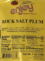 Enjoy Hawaiian Rock Salt Plum, Sweet & Tangy Preserved, 7 oz Bag