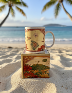 Hawaiian Islands Chain Ceramic Coffee Mug - 10oz Island Silhouette Design with Gift Box