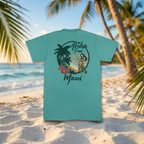 Vintage Dyed Tee Maui Hula Sea Green, Premium Weight, Adult Sizes