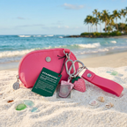 Starbucks 2026 Pink Drink Collection Wristlet Keychain Set – Coin Pouch with Strawberry Charm