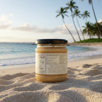Raw Hawaiian Ohia Lehua Honey with Vanilla Bean by Big Island Bees - 9 oz Gourmet Glass Jar