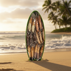 Honolulu Cookie Company Aloha Surfboard Tin - 15pc Tropical Shortbread Assortment