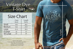 Vintage Dyed Tee Maui Hula Sea Green, Premium Weight, Adult Sizes
