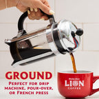 Lion Coffee Vanilla Macadamia Ground Coffee - Premium Light Roast - Authentic Hawaiian Flavor (24 oz Bag)激