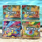 NOMS Hawaiian Gummy Snack Variety Pack - 4 Resealable Bags of Tropical Bursts, Worms & Bears