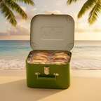 Honolulu Cookie Company Aloha Suitcase Tin - 20 Piece Tropical Shortbread Cookie Assortment - 10 Island-Inspired Flavors - Iconic Pineapple Shape Gift Box