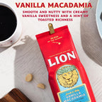 Lion Coffee Vanilla Macadamia Ground Coffee - Premium Light Roast - Authentic Hawaiian Flavor (24 oz Bag)激