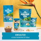 Mauna Loa Unsalted Dry Roasted Macadamia Nuts - 7oz Resealable Bag - Premium Hawaiian Keto & Paleo Healthy Snack