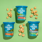 Mauna Loa Hawaiian Macadamia Nut Classic Variety Pack - 3 Pack of 4 oz Resealable Cups (Sea Salt, Honey Roasted, Onion & Garlic)