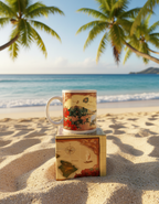 Hawaiian Islands Chain Ceramic Coffee Mug - 10oz Island Silhouette Design with Gift Box