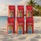 Lion Coffee, Arabica Coffee Beans, Light Roast Whole Bean Coffee, Vanilla Macadamia Flavor, A Taste of Aloha, 24 Ounce Bag