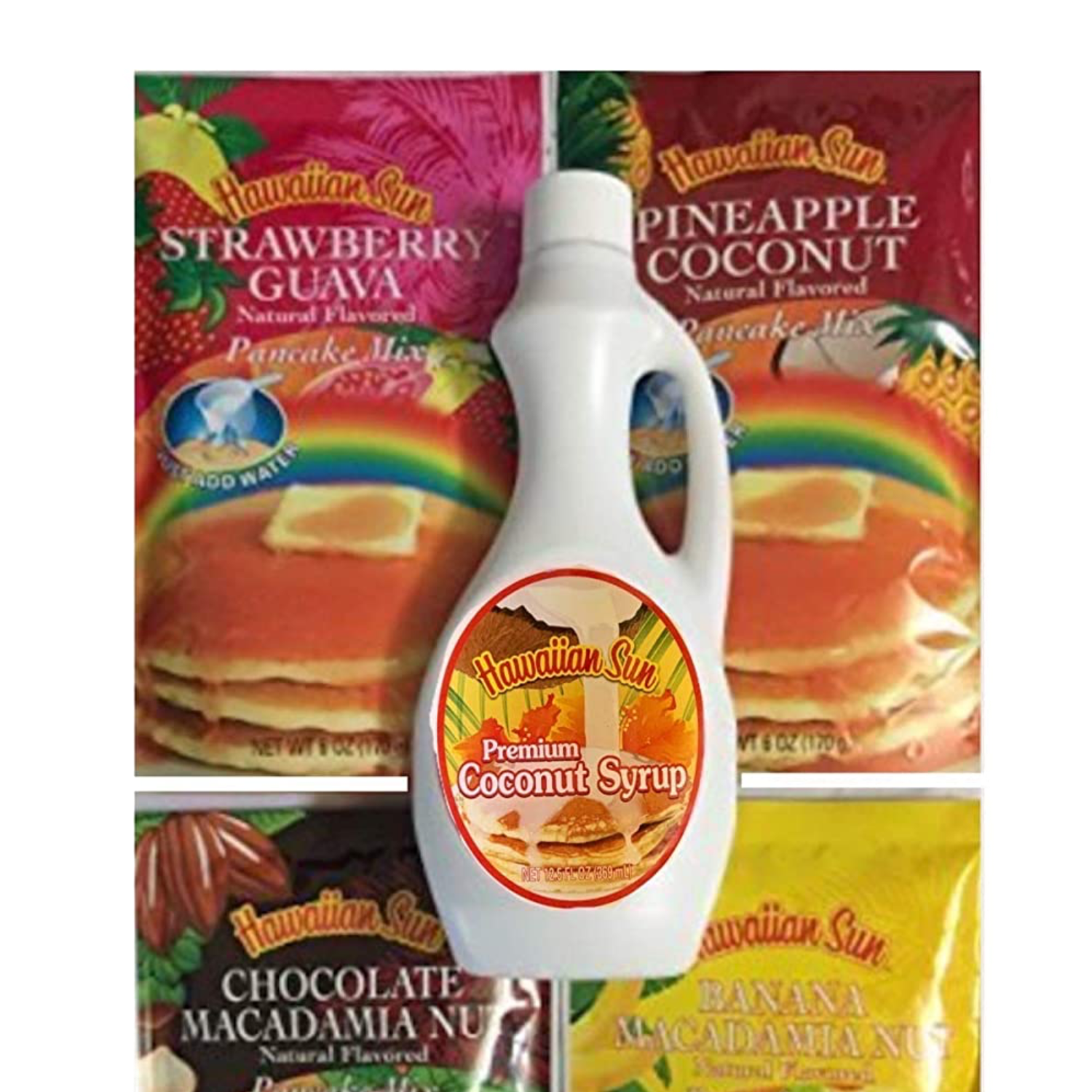 Hawaiian Sun Pancake and Syrup Lover's Bundle (Coconut Syrup)