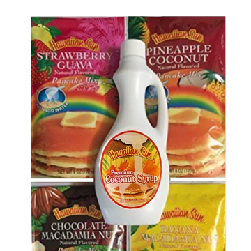 Hawaiian Sun Pancake and Syrup Lover's Bundle (Coconut Syrup)