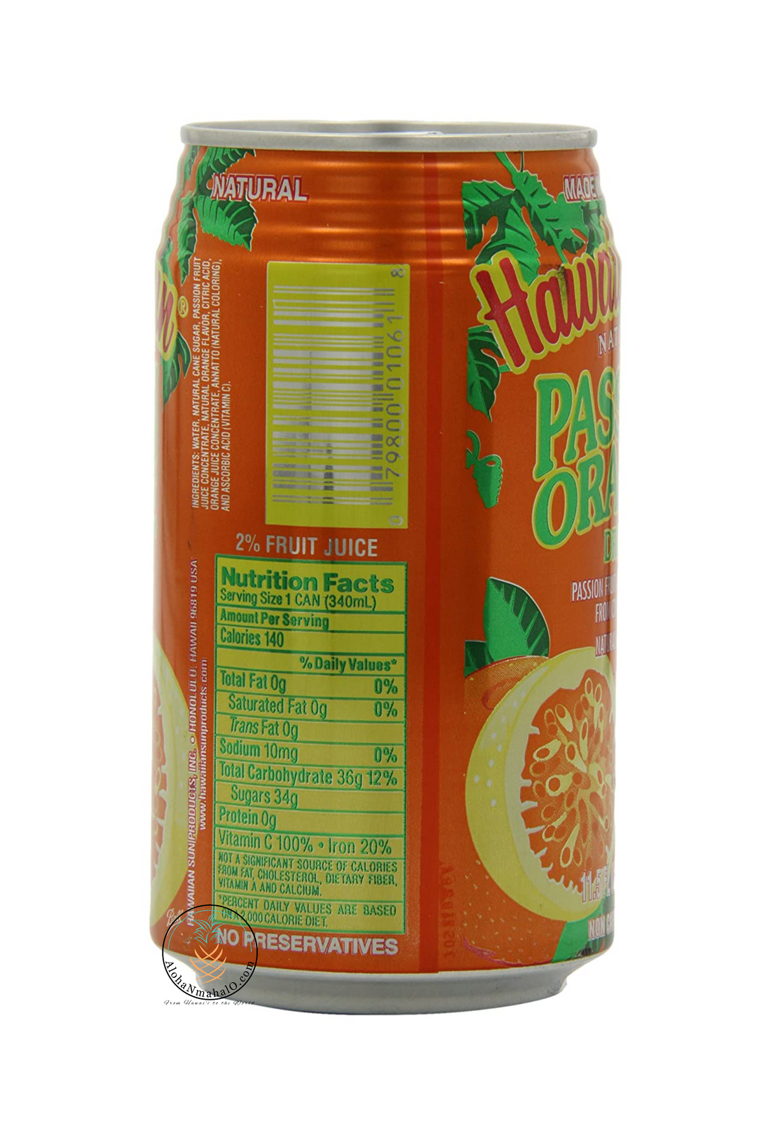 Hawaiian Sun Passion Orange case of 12 11.5oz cans
