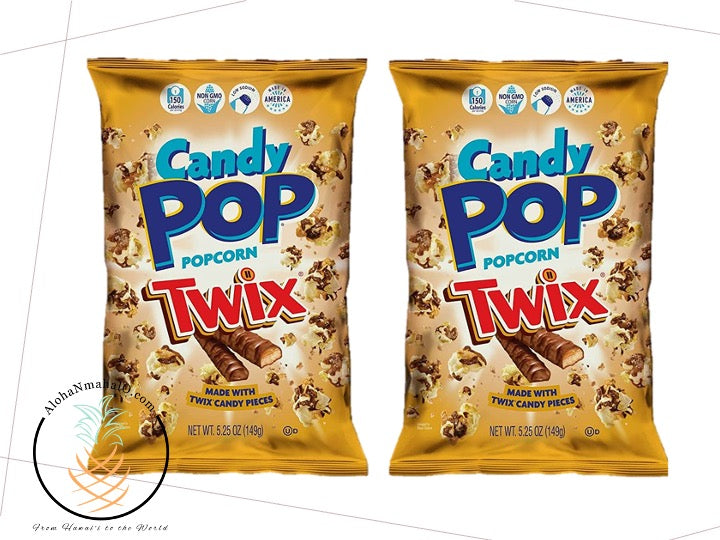 Candy Pop Twix Popcorn Value Sized Bags,5.25 Ounce,2 Count