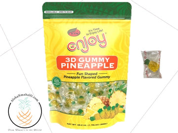 Enjoy 3D Gummy Pineapples - Fun Shaped Pineapple Flavored Gummy Candies, Large 28 Oz Bag